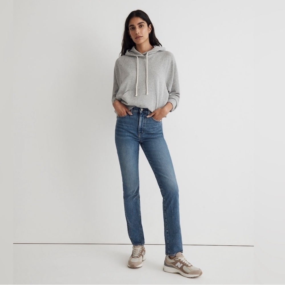 NEW Madewell The Perfect Vintage Jean Straight Leg Kepler wash Blue Stretch 25